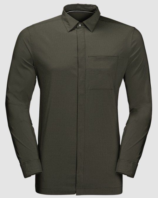 Jack Wolfskin Лаконичная рубашка Jack Wolfskin JWP LS Shirt M