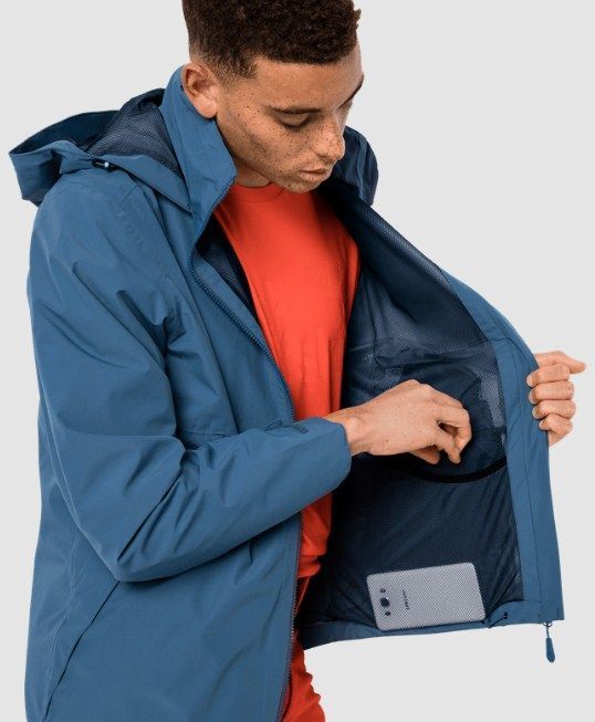 Jack Wolfskin Ветронепроницаемая куртка для мужчин Jack Wolfskin Evandale Jacket M