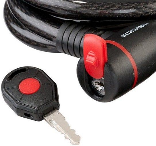 Schwinn Велосипедный замок на ключе х мм Schwinn Key Cable Lock 15 1800