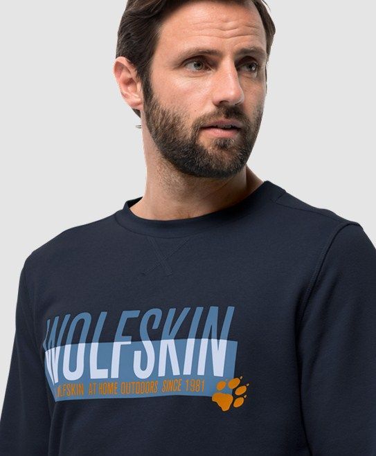 Jack Wolfskin Свитшот для мужчин Jack Wolfskin Slogan Sweatshirt M