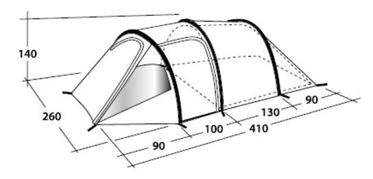 Outwell Палатка тоннель с тамбуром Outwell - Earth 4