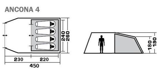 Jungle Camp Большая четырехместная палатка Jungle Camp Ancona 4