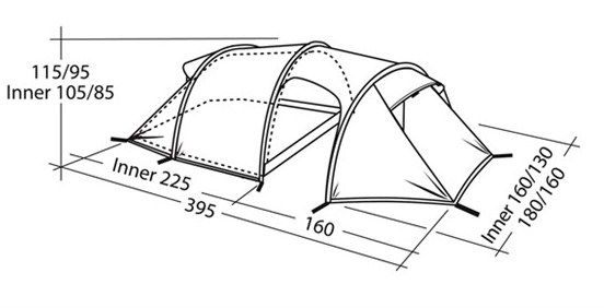 Roben’s Палатка тоннель треккинговая Robens - Osprey 3EX