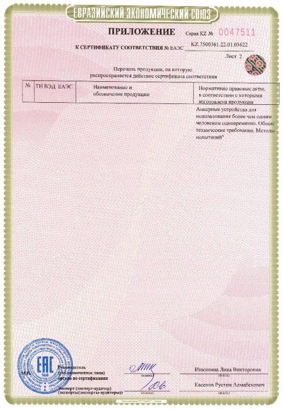 Венто Надежная анкерная линия типа С Горизонт Венто -2