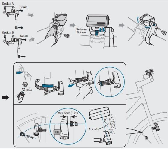 TOPEAK Удобный велокомпьютер беспроводная версия Topeak ( ) Panoram V12, 12 function