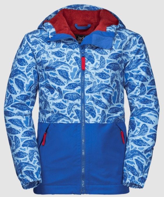 Jack Wolfskin Яркая куртка для детей Jack Wolfskin Snowy Days Print Jacket Kids