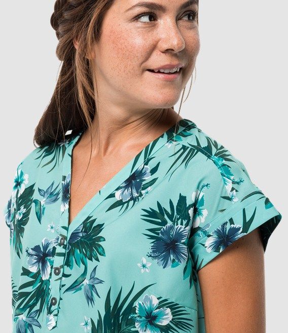 Jack Wolfskin Стильная легкая футболка Jack Wolfskin Victoria Tropical Shirt W