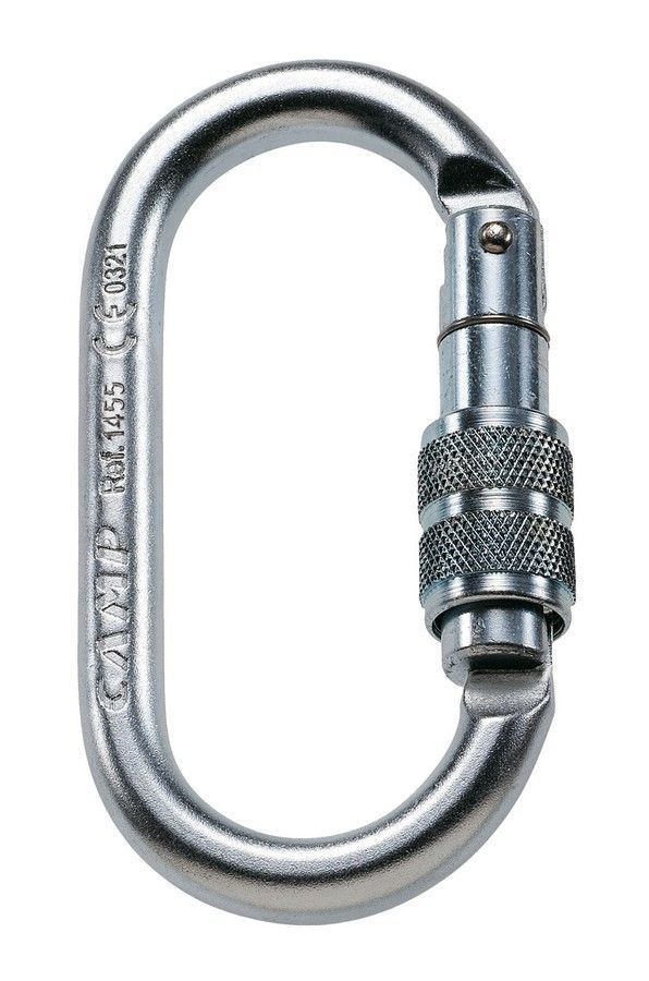 Camp Прочный стальной карабин Сamp Oval Pro Lock с муфтой