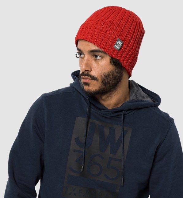 Jack Wolfskin Лаконичная шапка для спорта Jack Wolfskin 365 Stormlock Rip Knit Cap