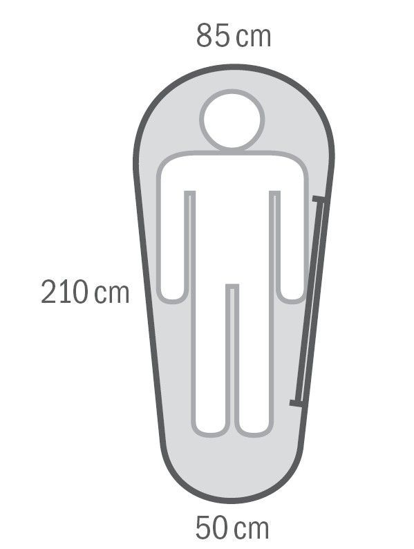 HUSKY Лёгкий спальный мешок Husky Mikro +2C левый (комфорт +14)