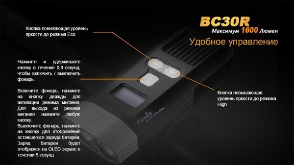 Fenix Велофара спортивная Fenix BC30R Cree XM-L2 (T6)