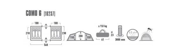 High Peak Палатка комфортная High Peak Como 6