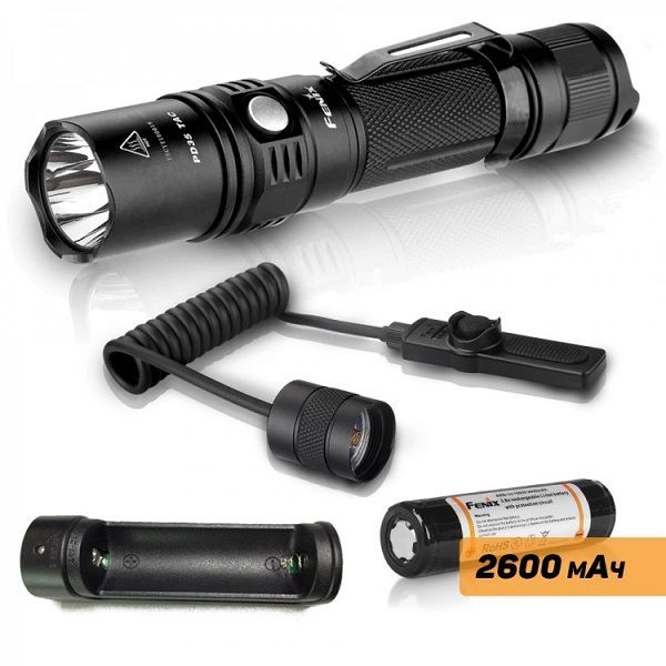 Fenix Набор ручных фонарей Fenix Fenix PD35 TAC + ARB-L2-2600 + ARE-X1 + AER-02