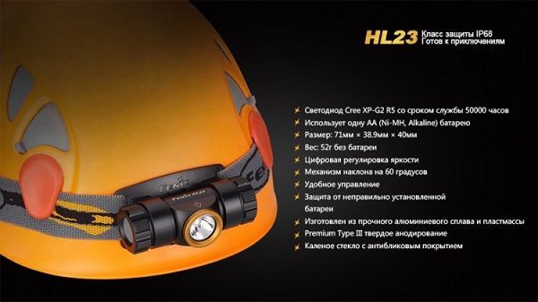 Fenix Фонарь влагозащитный Fenix HL23 Cree XP-G2 R5