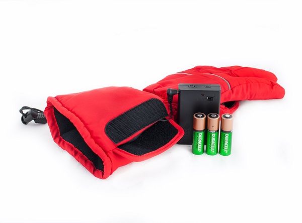 RedLaika Удобные перчатки с подогревом на батарейках красные RedLaika RL-P-03 (AA)