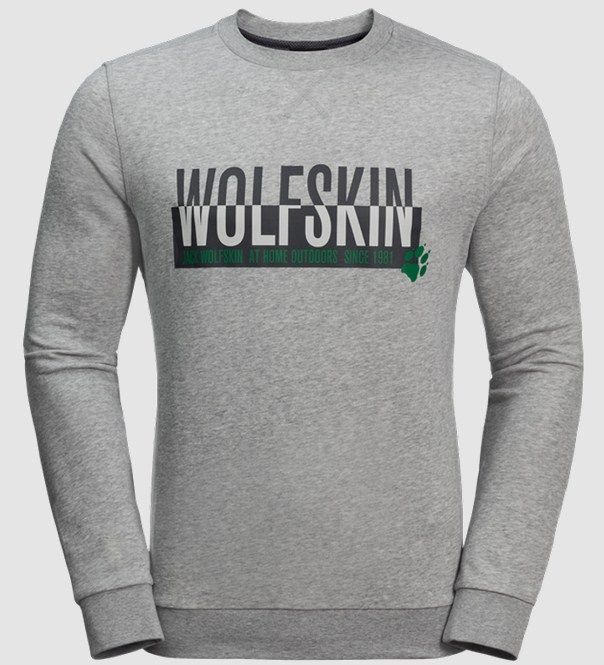 Jack Wolfskin Свитшот для мужчин Jack Wolfskin Slogan Sweatshirt M