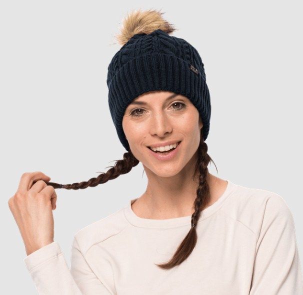 Jack Wolfskin Jack Wolfskin - Женская ветронепроницаемая шапка Narita Pompom Cap Women