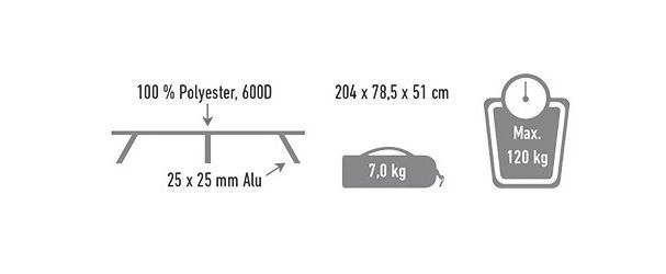 High Peak Походная Кровать High Peak Campingliege Toledo XL
