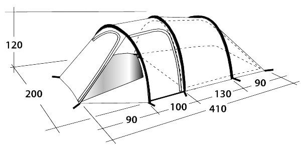 Outwell Палатка с тамбуром трехместная Outwell Earth 3