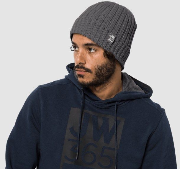 Jack Wolfskin Лаконичная шапка для спорта Jack Wolfskin 365 Stormlock Rip Knit Cap