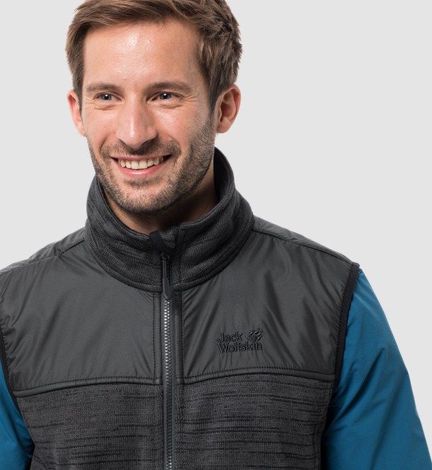 Jack Wolfskin Ветронепроницаемый флисовый жилет Jack Wolfskin Aquila Vest M