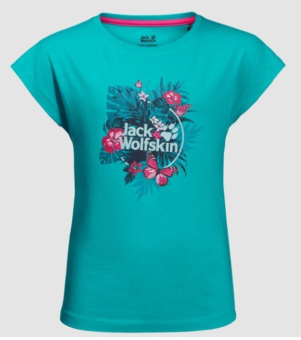 Jack Wolfskin Jack Wolfskin - Ультрамодная футболка для девочек Tropical T Girls