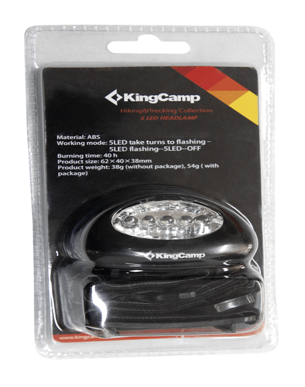 KingCamp Фонарь яркий надежный KingCamp 5LED HEADLAMP 3666