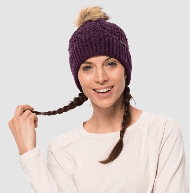 Jack Wolfskin Jack Wolfskin - Женская ветронепроницаемая шапка Narita Pompom Cap Women