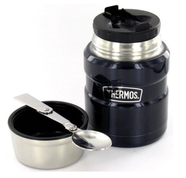 Thermos Удобный термос с ложкой Thermos SK3000-BK King Food Jar 0.470L