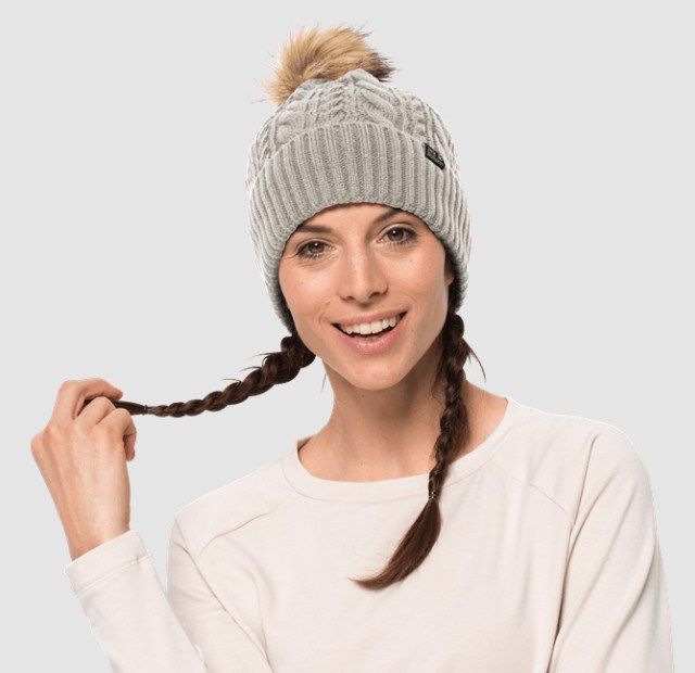Jack Wolfskin Jack Wolfskin - Женская ветронепроницаемая шапка Narita Pompom Cap Women