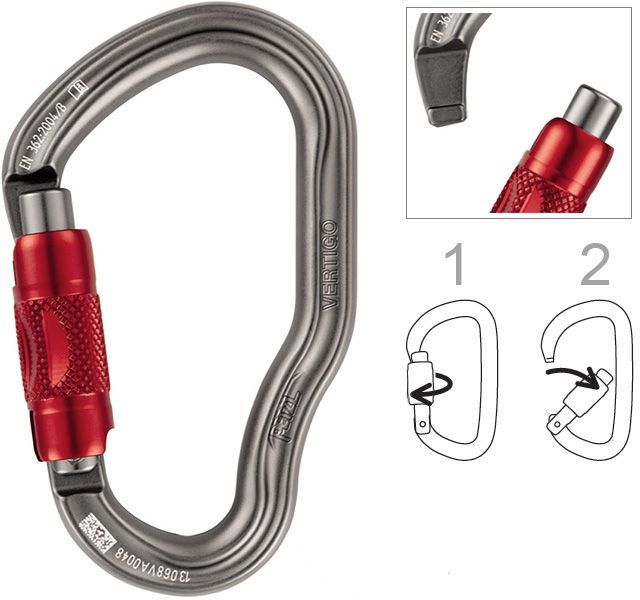 Petzl Карабин с автоматической муфтой Petzl Vertigo Twist-Lock