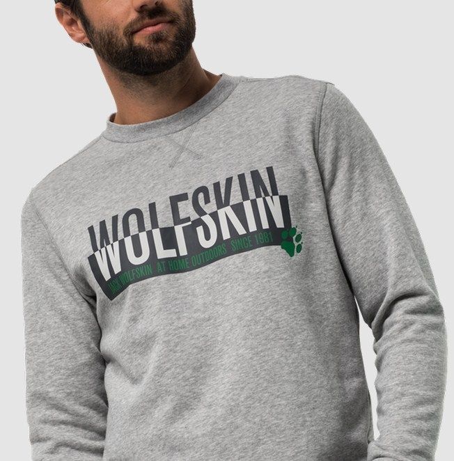 Jack Wolfskin Свитшот для мужчин Jack Wolfskin Slogan Sweatshirt M