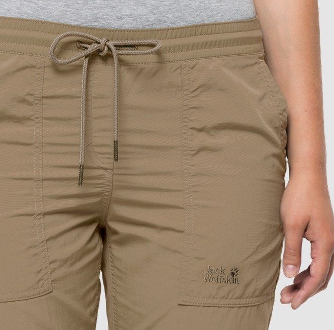 Jack Wolfskin Простые женские брюки Jack Wolfskin Kalahari Cuffed Pants Women