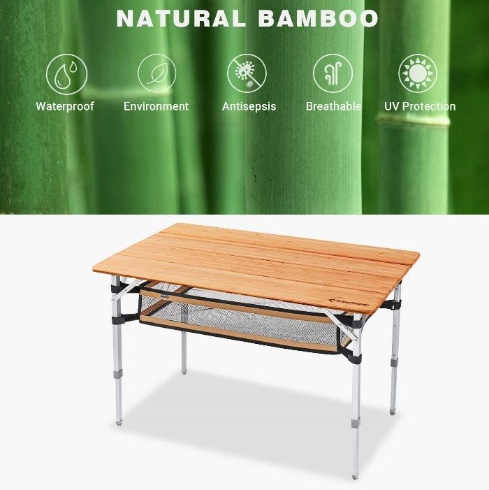 KingCamp Складной кемпинговый стол King Camp 2016 4-Folding Bamboo Table 10065plus