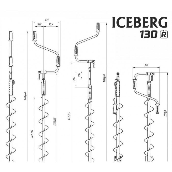 Helios Ледобур с правым вращением Helios Iceberg-Euro