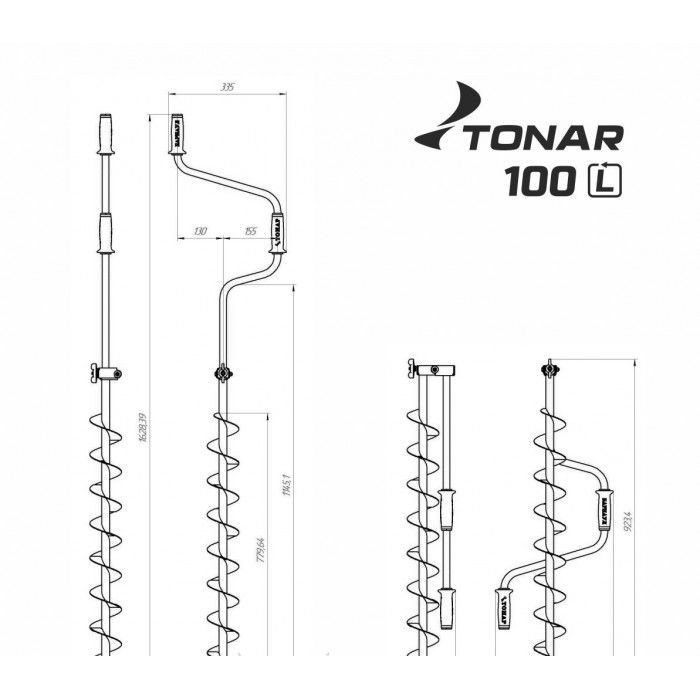 Тонар Спортивный ледобур для зимней рыбалки Тонар ЛР-100СД
