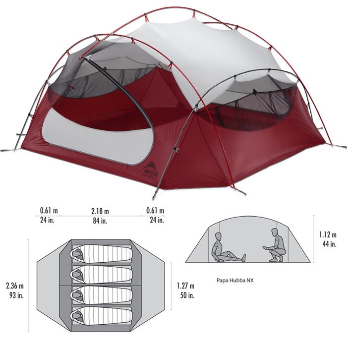 MSR Палатка четырехместная MSR Papa Hubba NX