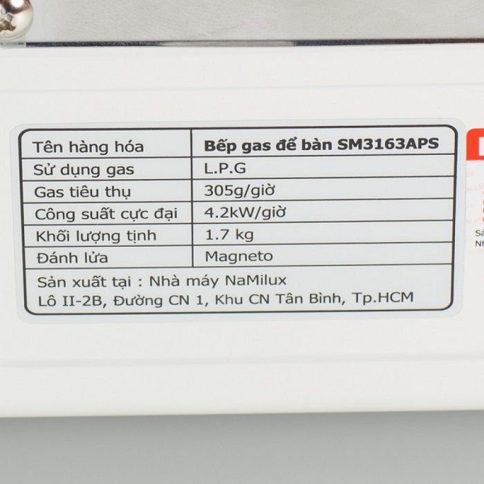NaMilux Компактная газовая плита NaMilux SM3163APS