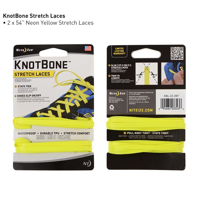 KnotBone Плоские шнурки для обуви KnotBone Stretch Laces