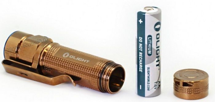 Olight Медный компактный фонарь Olight S1A-CU