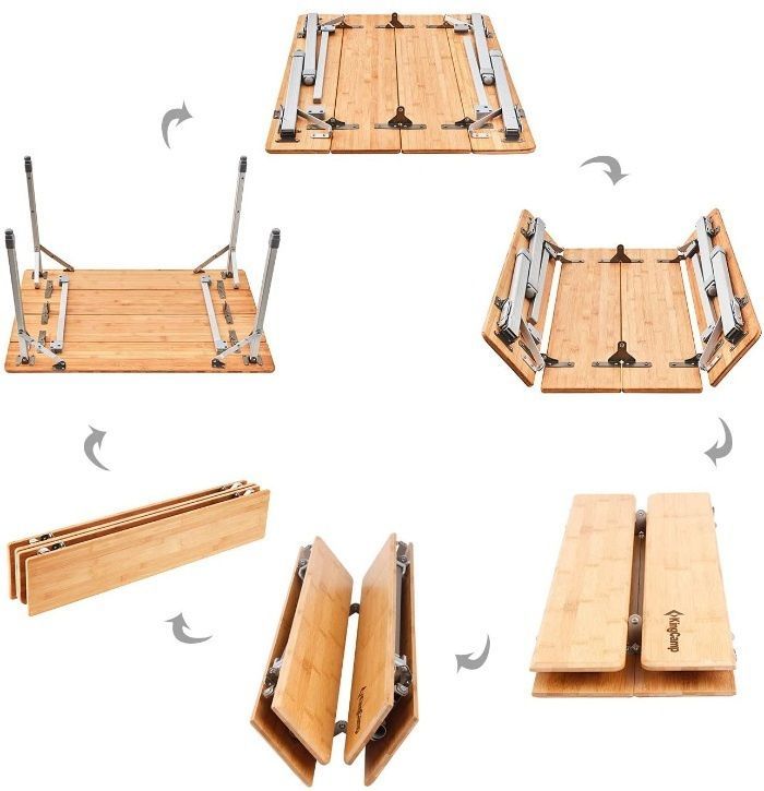 KingCamp Складной кемпинговый стол King Camp 2016 4-Folding Bamboo Table 10065plus