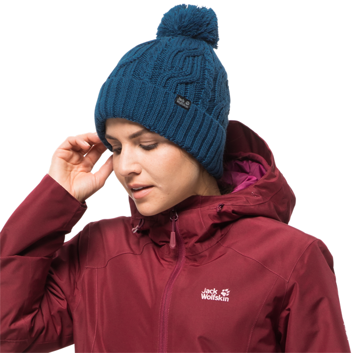 Jack Wolfskin Вязаная шапка Jack Wolfskin Stormlock Pompom Beanie
