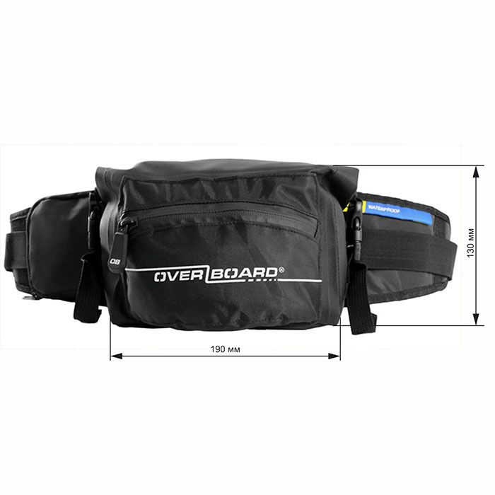 OVERBOARD Водонепроницаемая поясная сумка Overboard Waterproof Waist Pack Carbon