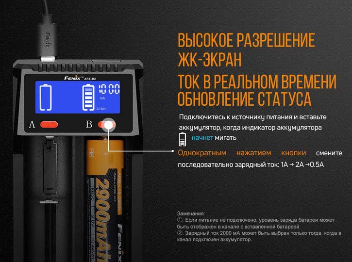 Fenix Компактное зарядное устройство Fenix ARE-D2