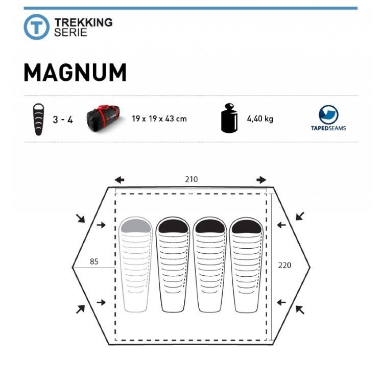 Trimm Палатка походная Trimm Trekking Magnum 3+1