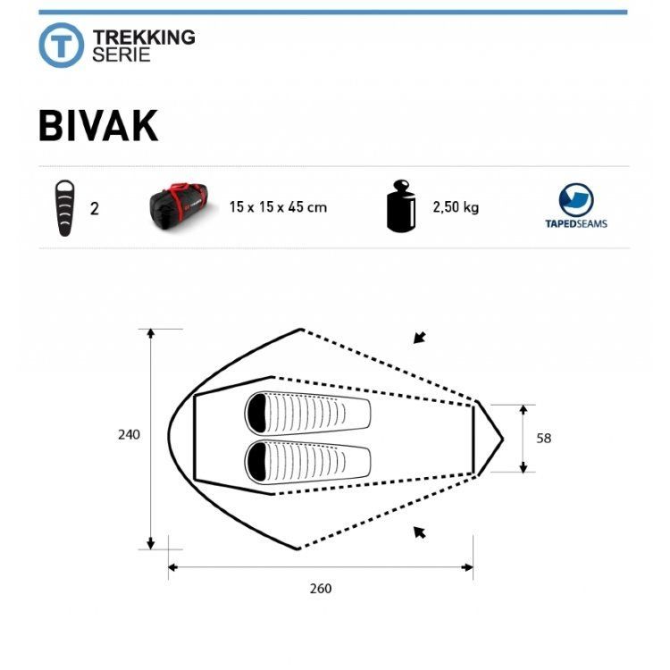 Trimm Палатка для пешего туризма Trimm Trekking Bivak 2