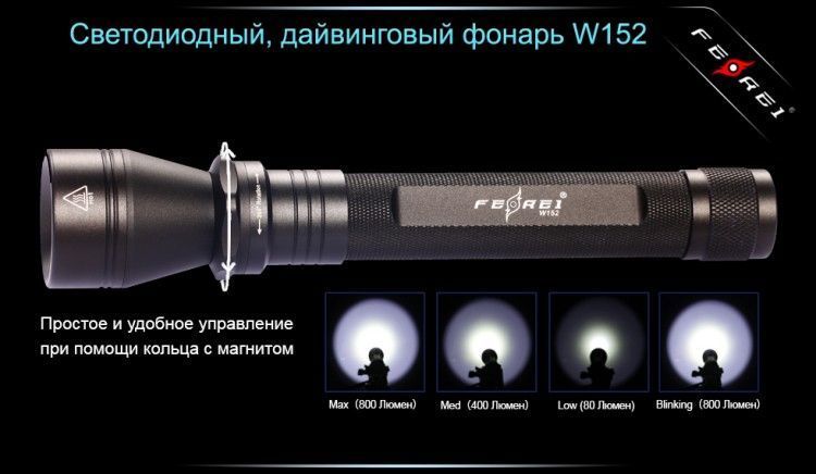 Ferei Ferei - Фонарь водонепроницаемый  W152B CREE XM-L