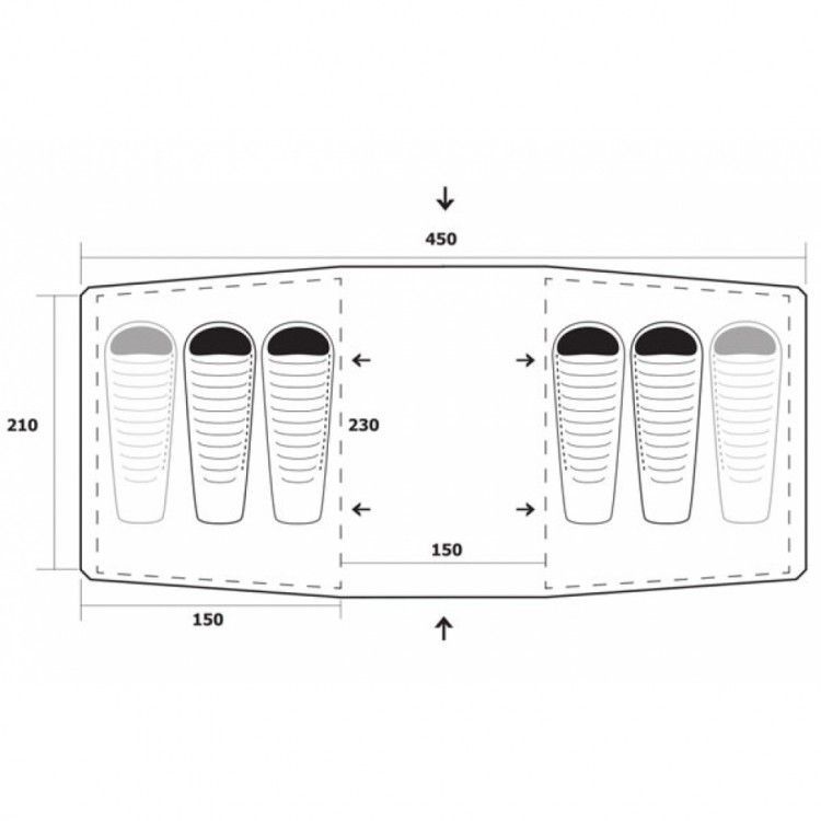 Trimm Палатка вместительная Trimm Family Comfort II 4+2