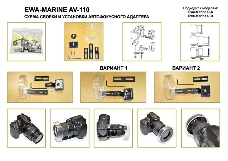 EWA-MARINE Удобная система фиксации объектива Ewa-Marine AV110