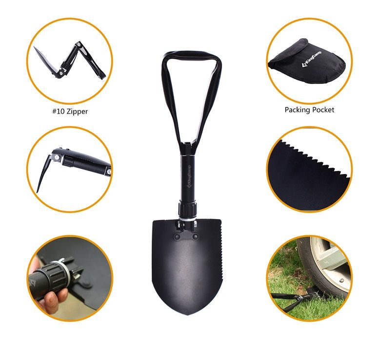 KingCamp Туристическая складная лопата King Camp 6806/6807 Three folding shovel